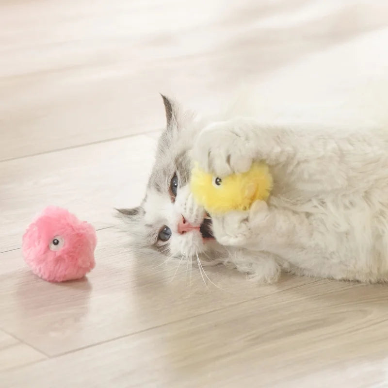 Interactive Smart Plush Ball – Touch-Activated Toy for Cats