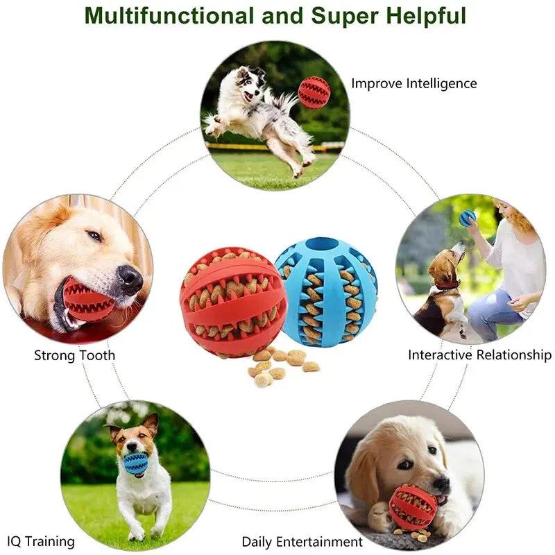 Interactive Treat Dispensing Ball – Chew & Dental Toy for Dogs