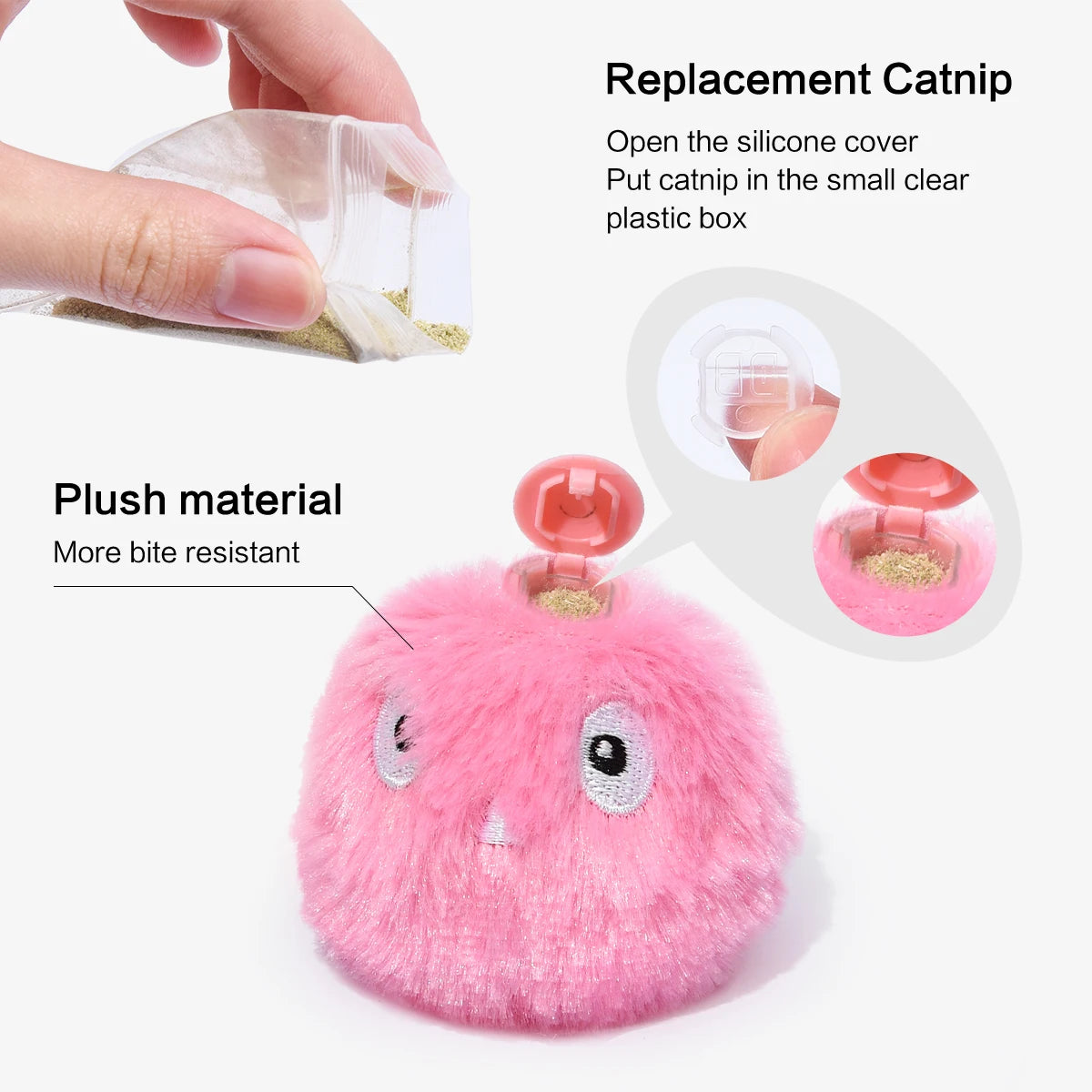 Interactive Smart Plush Ball – Touch-Activated Toy for Cats