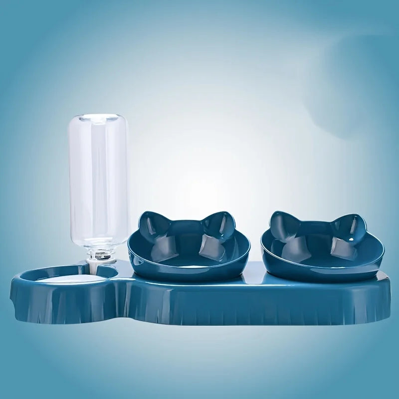 TwinFeast™ 3-in-1 Cat Feeding Station