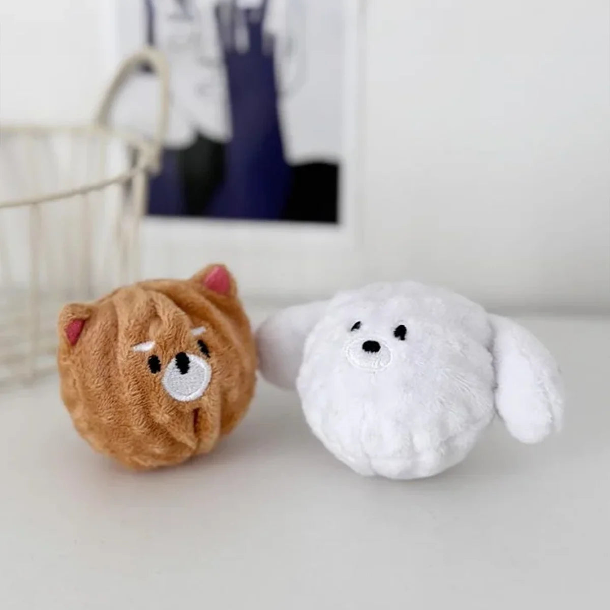 Spiky Squeaky Ball – Interactive Chew Toy for Small Dogs
