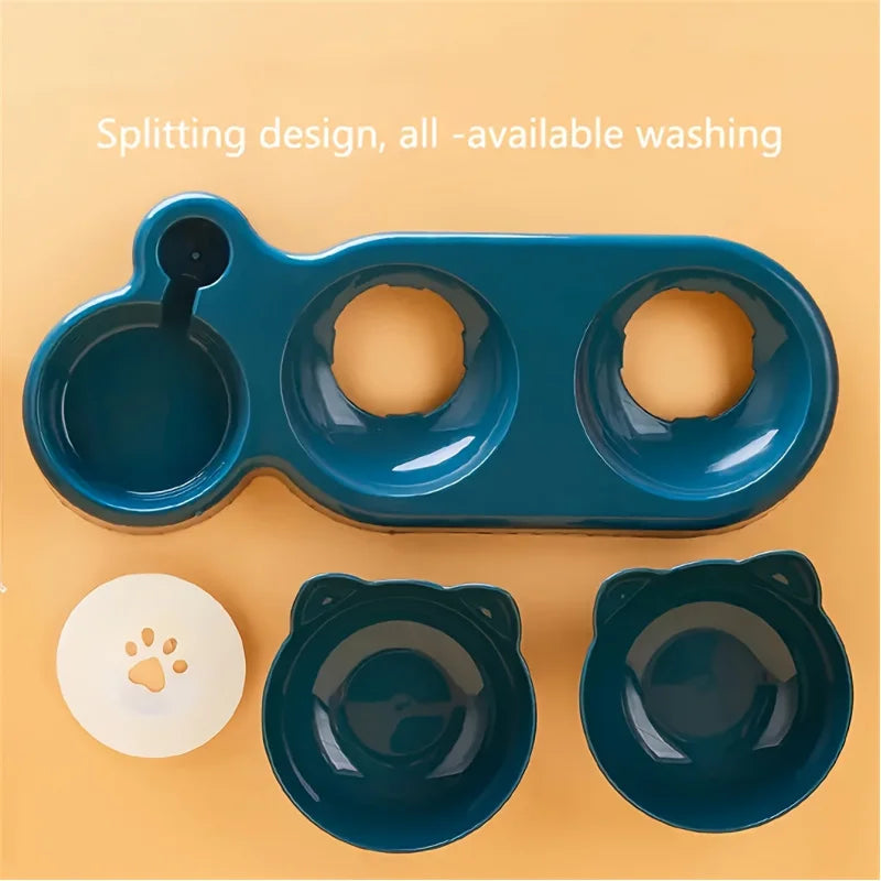 TwinFeast™ 3-in-1 Cat Feeding Station