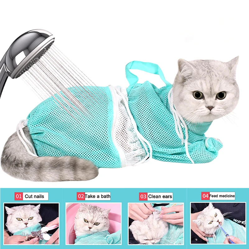 Adjustable Cat Grooming & Bathing Bag