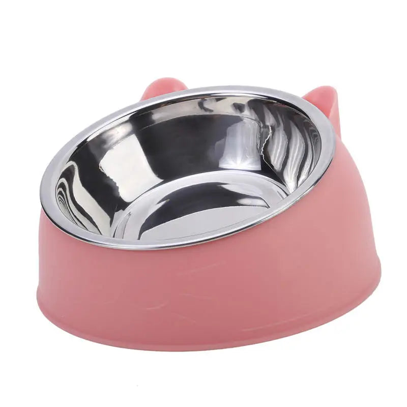 Tilted Stainless Steel Pet Bowl