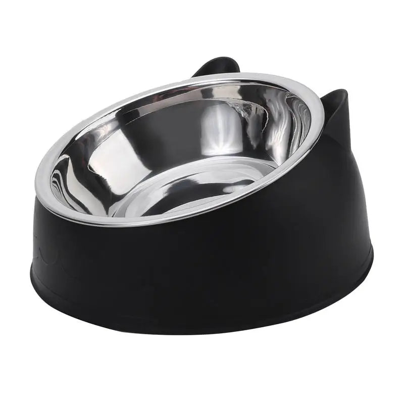 Tilted Stainless Steel Pet Bowl