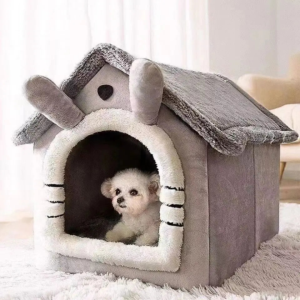 CozyNest™ All-Season Pet House Bed