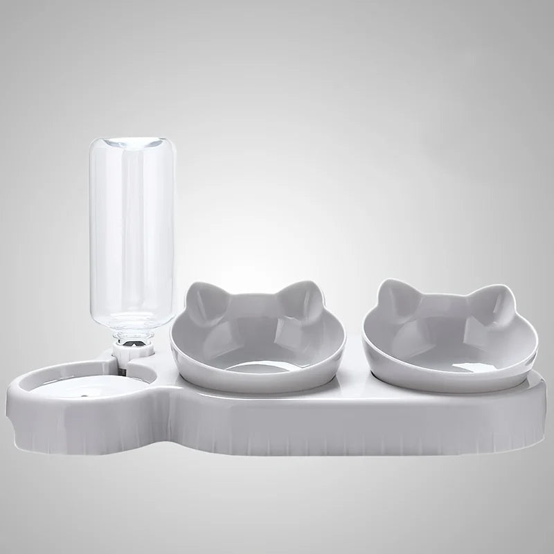 TwinFeast™ 3-in-1 Cat Feeding Station