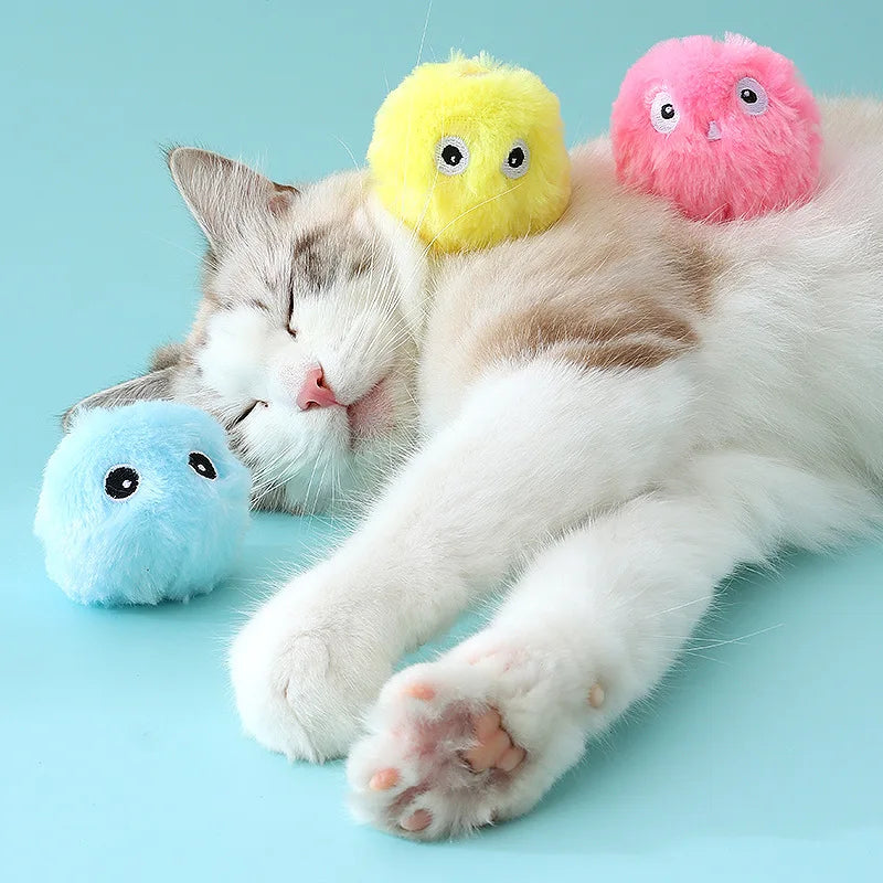 Interactive Smart Plush Ball – Touch-Activated Toy for Cats