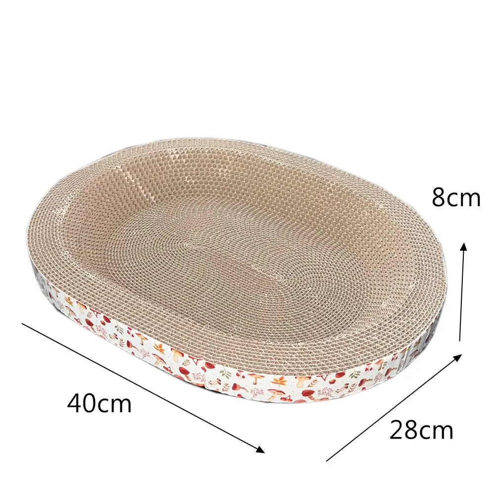 ScratchNest™ Oval Cat Scratching Board 🐾