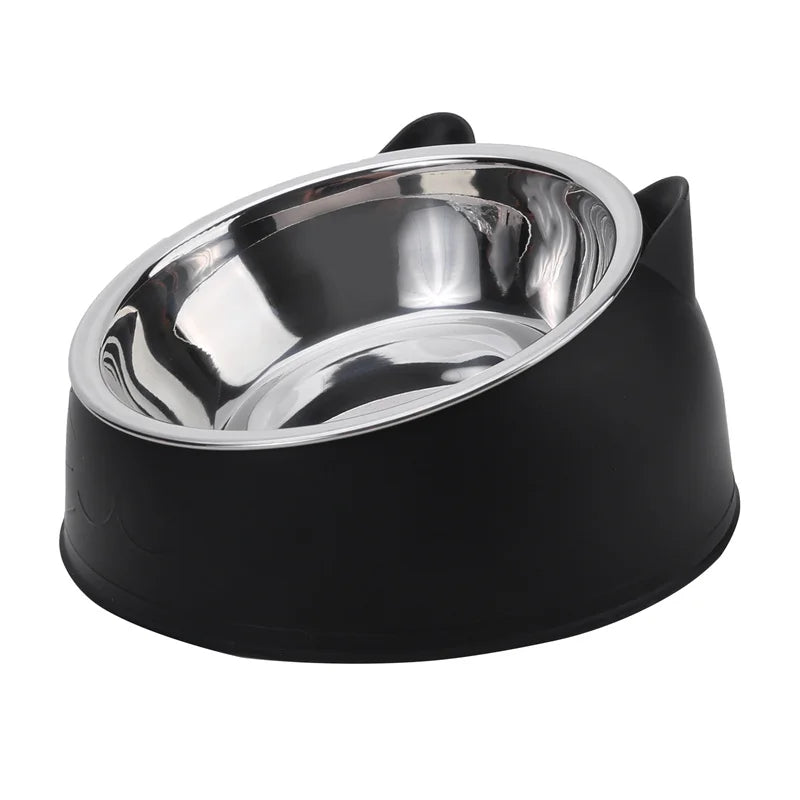 Tilted Stainless Steel Pet Bowl