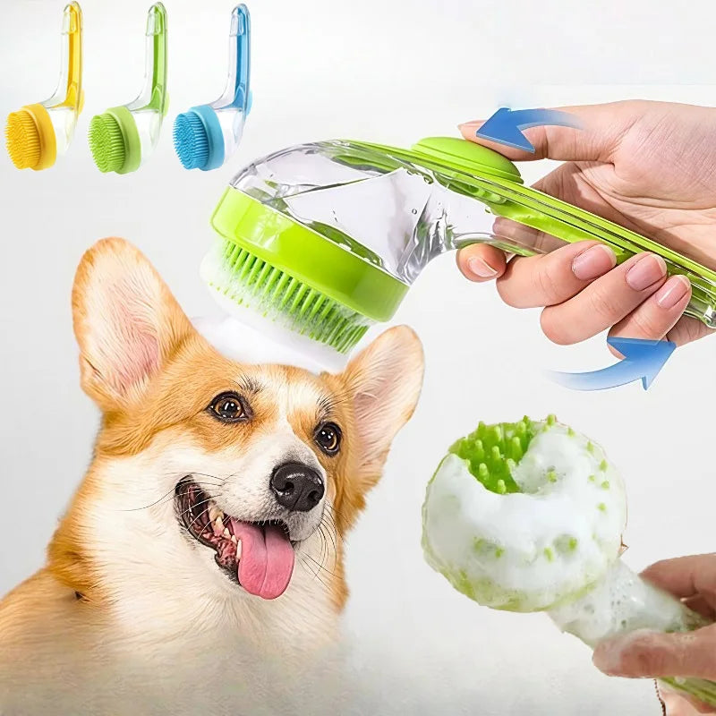 BathEase™ Silicone Pet Bath Brush