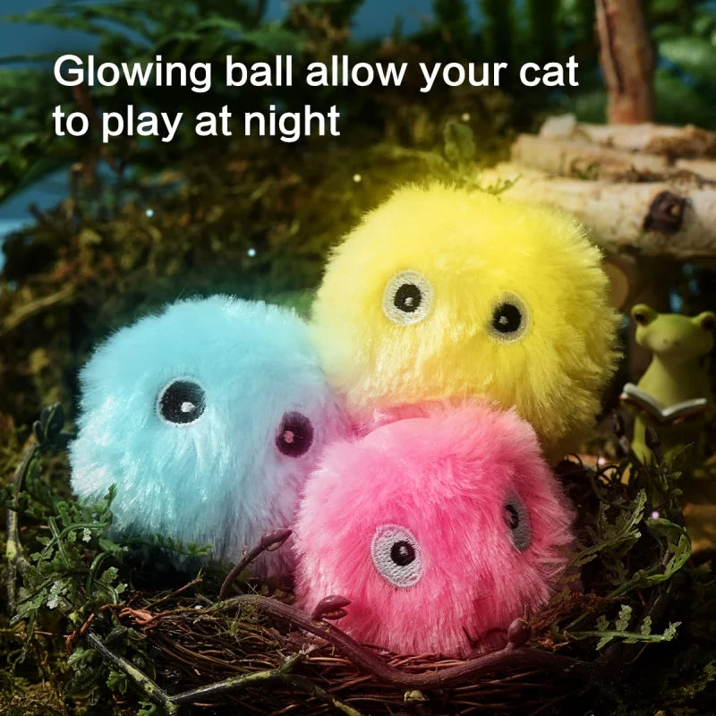 Interactive Smart Plush Ball – Touch-Activated Toy for Cats