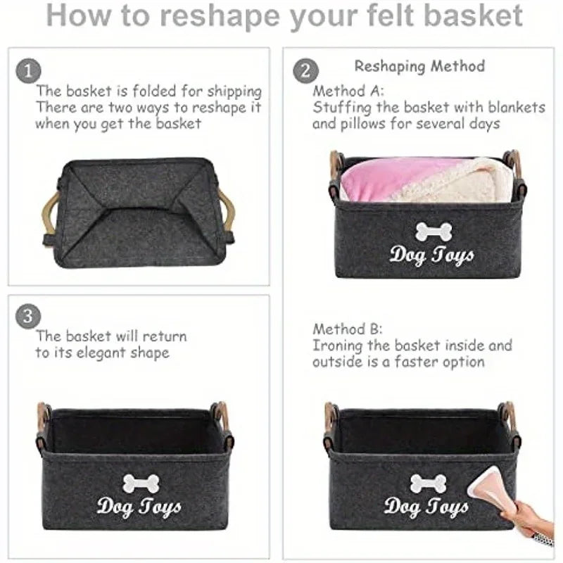 PetNest™ Felt Toy Storage Basket