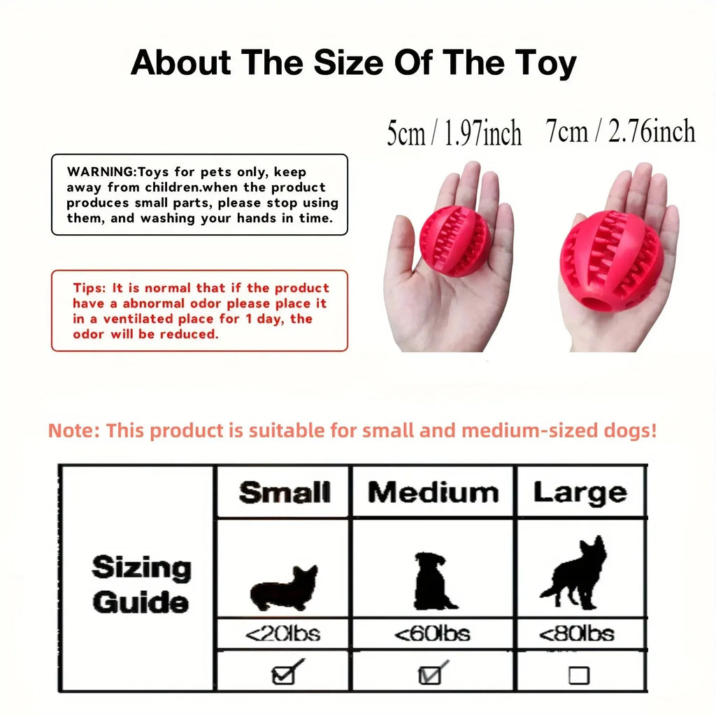 Interactive Treat Dispensing Ball – Chew & Dental Toy for Dogs