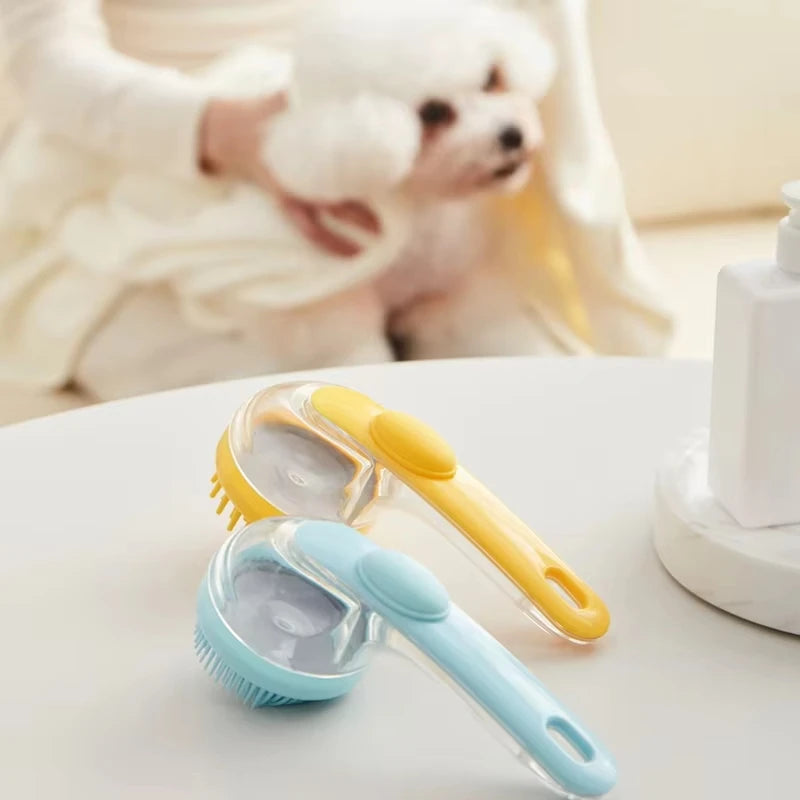 BathEase™ Silicone Pet Bath Brush