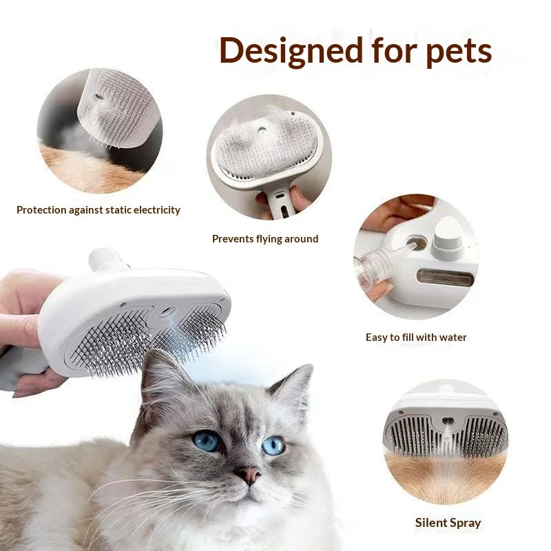 Steam Pet Grooming Brush