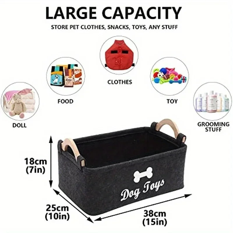 PetNest™ Felt Toy Storage Basket