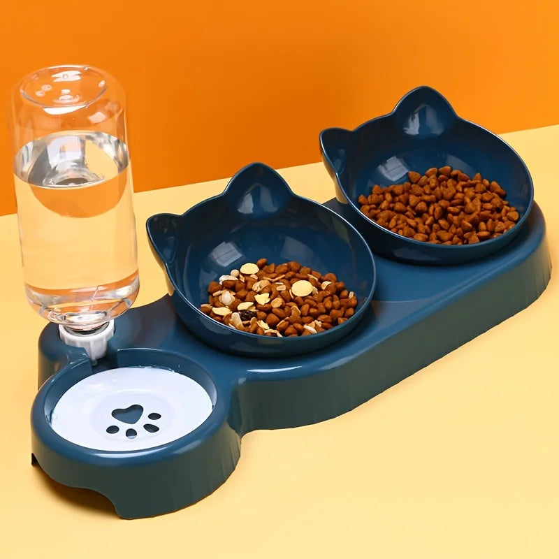 TwinFeast™ 3-in-1 Cat Feeding Station